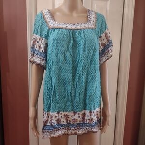 Weekend by Suzanne betro women's size 1x blouse shirt top